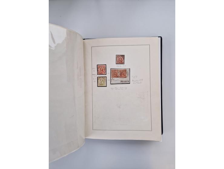 1859/67, die verbleibende gestempelte Sammlung mit lose Marken, Einheiten, Briefstücken und rund 40 frankierten Briefen und G