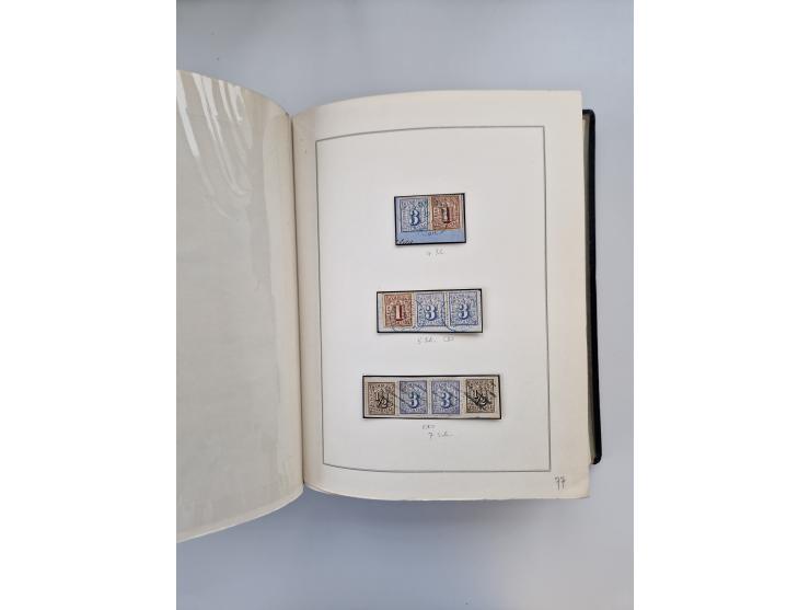 1859/67, die verbleibende gestempelte Sammlung mit lose Marken, Einheiten, Briefstücken und rund 40 frankierten Briefen und G