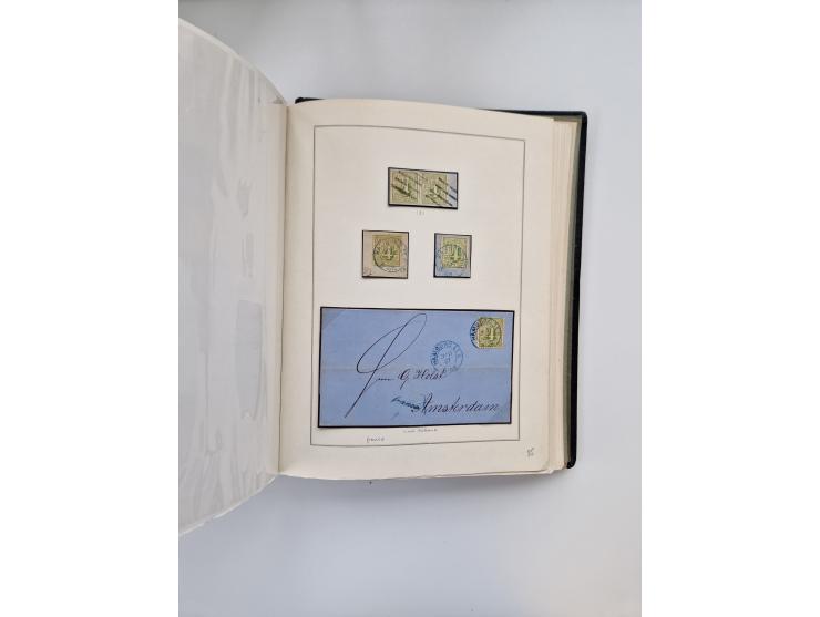 1859/67, die verbleibende gestempelte Sammlung mit lose Marken, Einheiten, Briefstücken und rund 40 frankierten Briefen und G