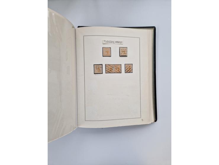 1859/67, die verbleibende gestempelte Sammlung mit lose Marken, Einheiten, Briefstücken und rund 40 frankierten Briefen und G