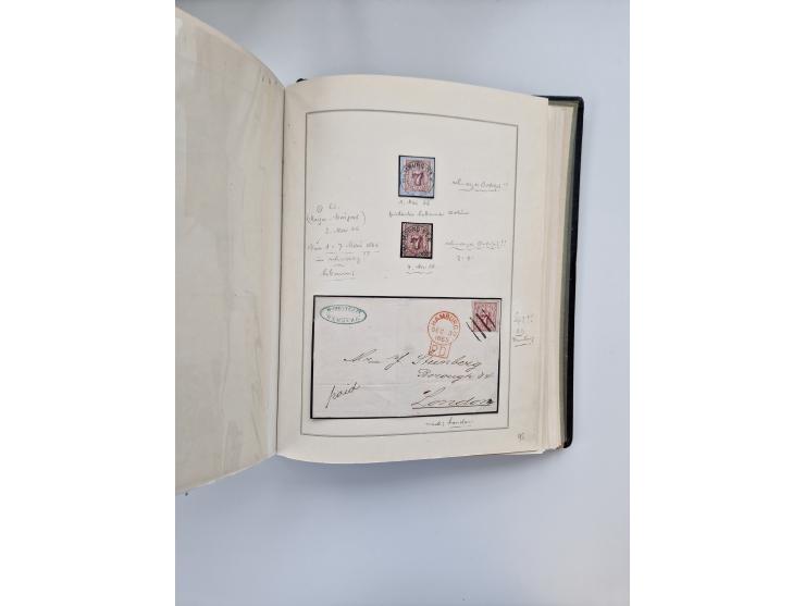 1859/67, die verbleibende gestempelte Sammlung mit lose Marken, Einheiten, Briefstücken und rund 40 frankierten Briefen und G