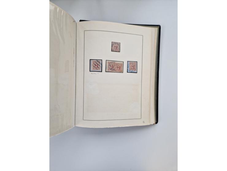 1859/67, die verbleibende gestempelte Sammlung mit lose Marken, Einheiten, Briefstücken und rund 40 frankierten Briefen und G