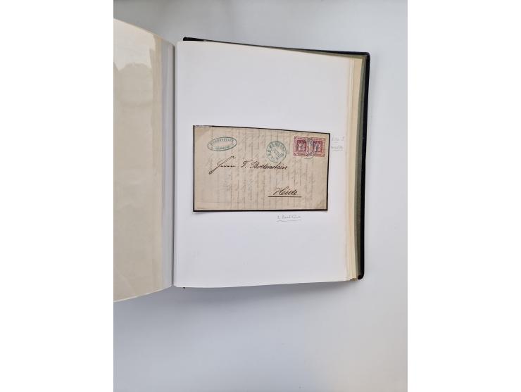 1859/67, die verbleibende gestempelte Sammlung mit lose Marken, Einheiten, Briefstücken und rund 40 frankierten Briefen und G