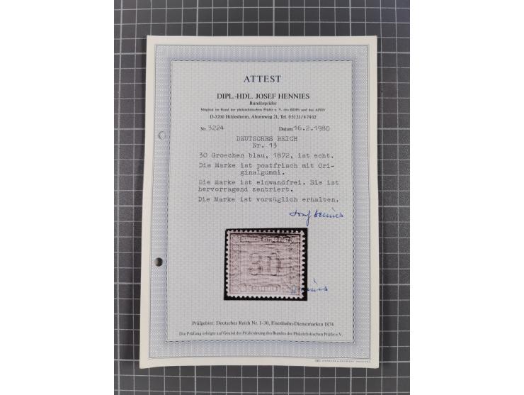 1872/1932, fast ausschließlich postfrische Sammlung ab einem schönen Brustschilde Teil mit etlichen postfrischen Werten, dabe