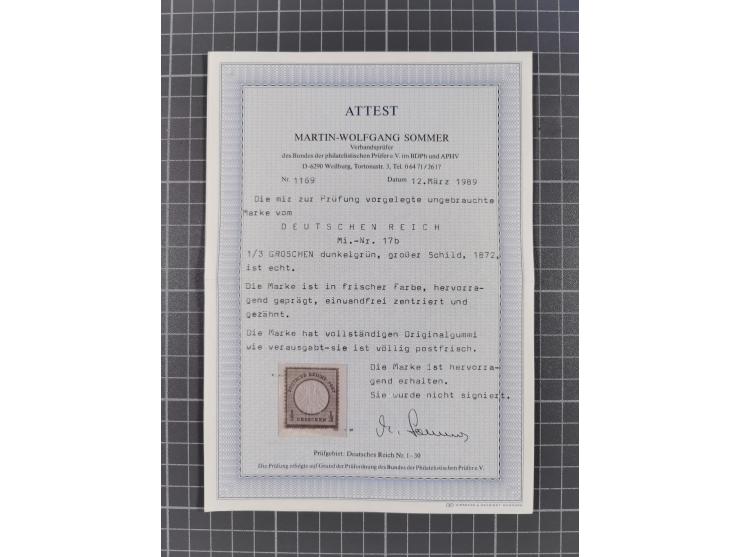 1872/1932, fast ausschließlich postfrische Sammlung ab einem schönen Brustschilde Teil mit etlichen postfrischen Werten, dabe