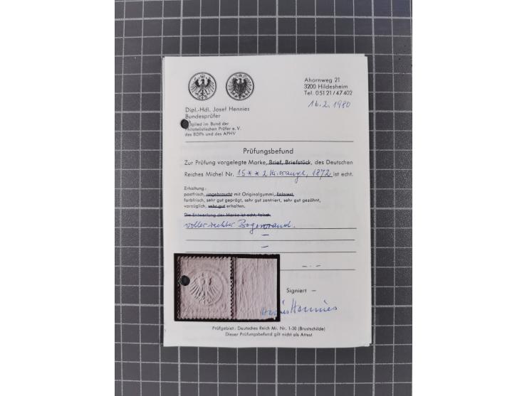 1872/1932, fast ausschließlich postfrische Sammlung ab einem schönen Brustschilde Teil mit etlichen postfrischen Werten, dabe