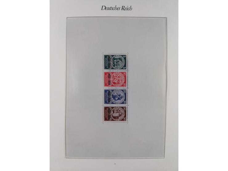 1933/45, meist postfrische und etwas ungebrauchte, in den Hauptnummern komplette Sammlung inkl. Block 2-11, Chicagofahrt, Hin