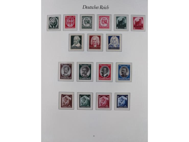 1933/45, meist postfrische und etwas ungebrauchte, in den Hauptnummern komplette Sammlung inkl. Block 2-11, Chicagofahrt, Hin