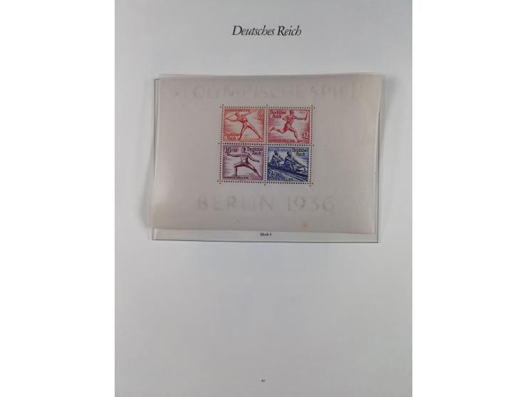 1933/45, meist postfrische und etwas ungebrauchte, in den Hauptnummern komplette Sammlung inkl. Block 2-11, Chicagofahrt, Hin