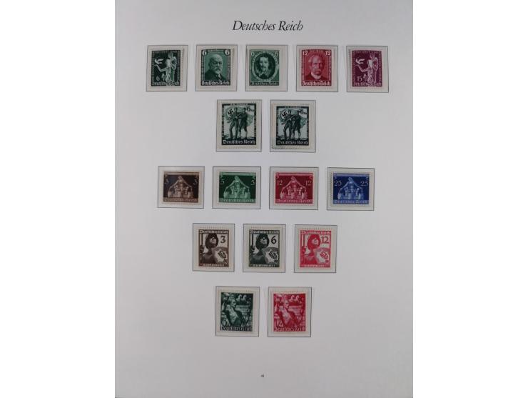 1933/45, meist postfrische und etwas ungebrauchte, in den Hauptnummern komplette Sammlung inkl. Block 2-11, Chicagofahrt, Hin