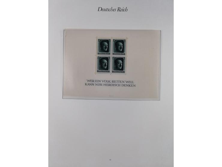 1933/45, meist postfrische und etwas ungebrauchte, in den Hauptnummern komplette Sammlung inkl. Block 2-11, Chicagofahrt, Hin