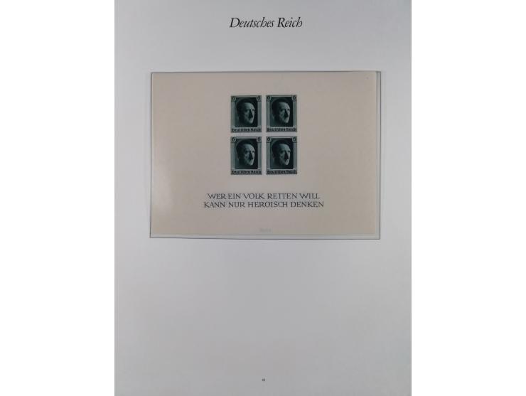 1933/45, meist postfrische und etwas ungebrauchte, in den Hauptnummern komplette Sammlung inkl. Block 2-11, Chicagofahrt, Hin