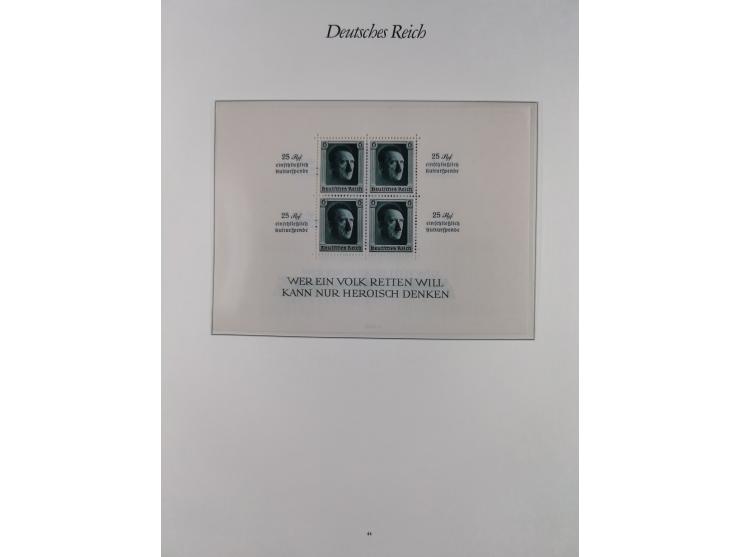 1933/45, meist postfrische und etwas ungebrauchte, in den Hauptnummern komplette Sammlung inkl. Block 2-11, Chicagofahrt, Hin