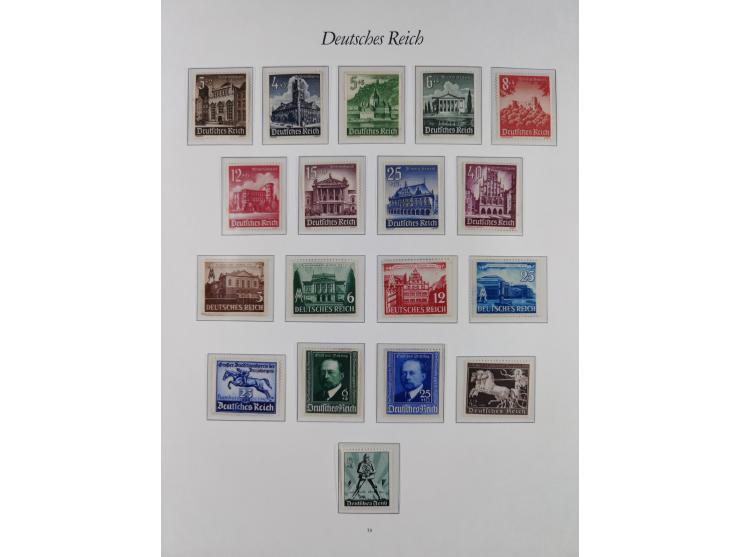 1933/45, meist postfrische und etwas ungebrauchte, in den Hauptnummern komplette Sammlung inkl. Block 2-11, Chicagofahrt, Hin