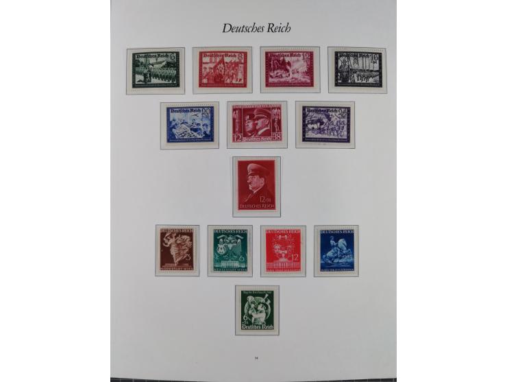 1933/45, meist postfrische und etwas ungebrauchte, in den Hauptnummern komplette Sammlung inkl. Block 2-11, Chicagofahrt, Hin