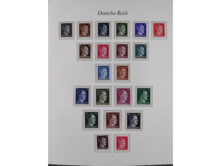 1933/45, meist postfrische und etwas ungebrauchte, in den Hauptnummern komplette Sammlung inkl. Block 2-11, Chicagofahrt, Hin