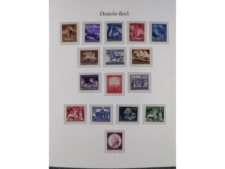 1933/45, meist postfrische und etwas ungebrauchte, in den Hauptnummern komplette Sammlung inkl. Block 2-11, Chicagofahrt, Hin