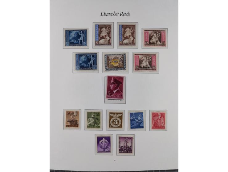 1933/45, meist postfrische und etwas ungebrauchte, in den Hauptnummern komplette Sammlung inkl. Block 2-11, Chicagofahrt, Hin