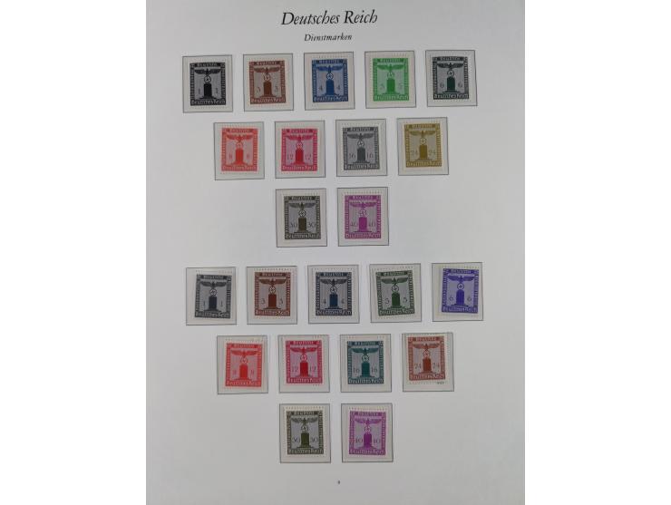 1933/45, meist postfrische und etwas ungebrauchte, in den Hauptnummern komplette Sammlung inkl. Block 2-11, Chicagofahrt, Hin