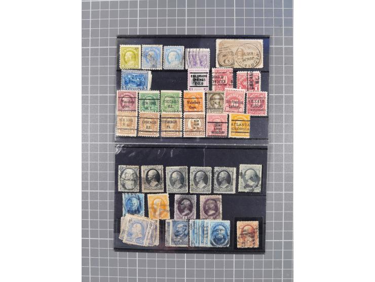 1850/1950, interesting holding in two booklets and envelope, used with few fancy cancellations, incl. better values and varie