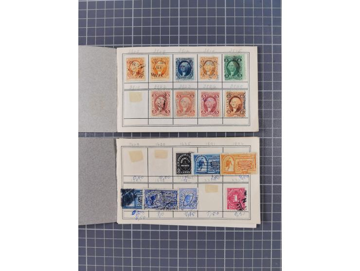 1850/1950, interesting holding in two booklets and envelope, used with few fancy cancellations, incl. better values and varie