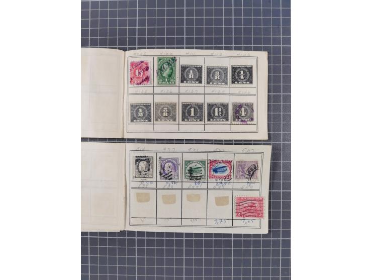 1850/1950, interesting holding in two booklets and envelope, used with few fancy cancellations, incl. better values and varie