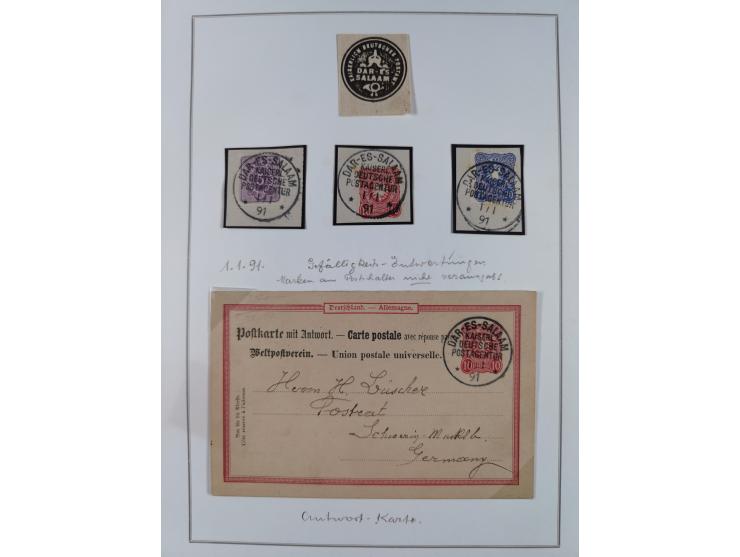 VORLÄUFER: 1890/92 (ca.), 25 Marken und Briefstücke &nbsp;(zzgl. einiger philatelistischer Stücke) sowie 3 Belege, dabei Zanz