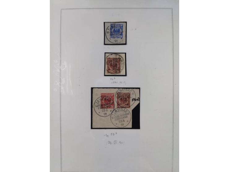 VORLÄUFER: 1890/92 (ca.), 25 Marken und Briefstücke &nbsp;(zzgl. einiger philatelistischer Stücke) sowie 3 Belege, dabei Zanz