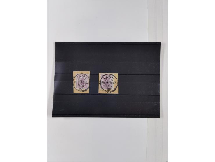 VORLÄUFER: 1890/92 (ca.), 25 Marken und Briefstücke &nbsp;(zzgl. einiger philatelistischer Stücke) sowie 3 Belege, dabei Zanz