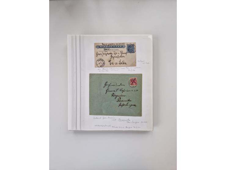 AMANI bis WUGIRI, Stempelsammlung auf Marken, Briefstücken und rund 65 Briefen und Karten, fast ausschließlich Bedarfspost, d