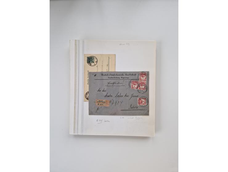 AMANI bis WUGIRI, Stempelsammlung auf Marken, Briefstücken und rund 65 Briefen und Karten, fast ausschließlich Bedarfspost, d