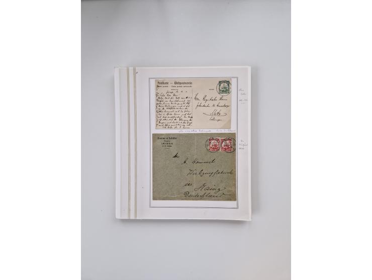 AMANI bis WUGIRI, Stempelsammlung auf Marken, Briefstücken und rund 65 Briefen und Karten, fast ausschließlich Bedarfspost, d