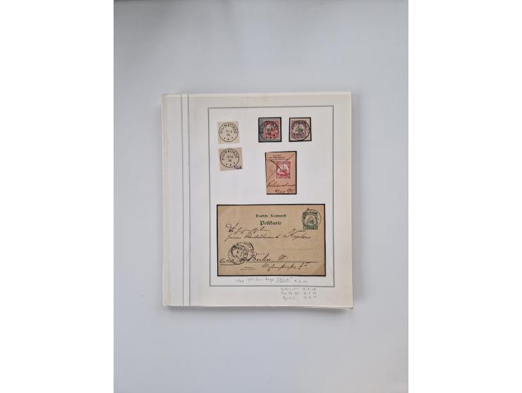 AMANI bis WUGIRI, Stempelsammlung auf Marken, Briefstücken und rund 65 Briefen und Karten, fast ausschließlich Bedarfspost, d