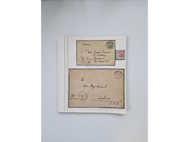 AMANI bis WUGIRI, Stempelsammlung auf Marken, Briefstücken und rund 65 Briefen und Karten, fast ausschließlich Bedarfspost, d