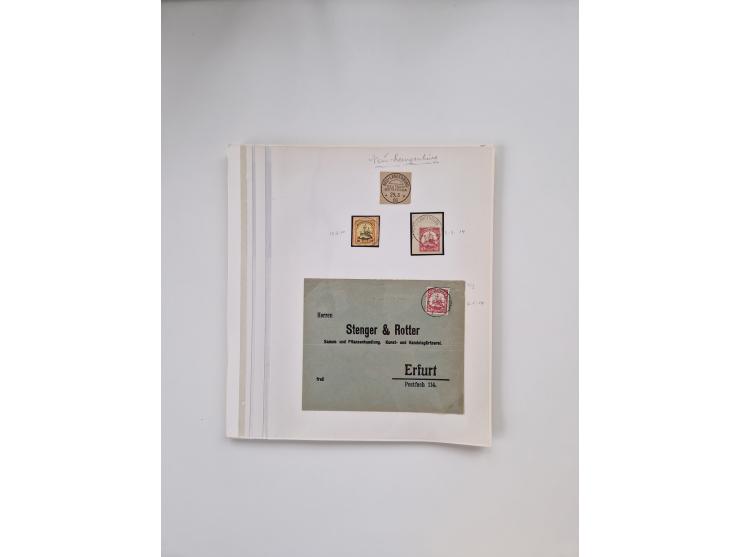 AMANI bis WUGIRI, Stempelsammlung auf Marken, Briefstücken und rund 65 Briefen und Karten, fast ausschließlich Bedarfspost, d