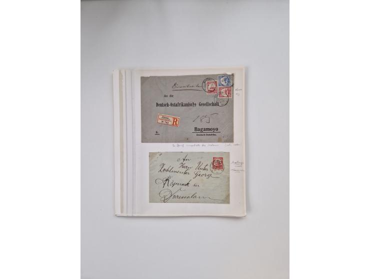 AMANI bis WUGIRI, Stempelsammlung auf Marken, Briefstücken und rund 65 Briefen und Karten, fast ausschließlich Bedarfspost, d