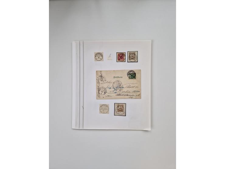 AMANI bis WUGIRI, Stempelsammlung auf Marken, Briefstücken und rund 65 Briefen und Karten, fast ausschließlich Bedarfspost, d