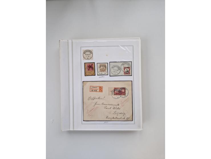 AMANI bis WUGIRI, Stempelsammlung auf Marken, Briefstücken und rund 65 Briefen und Karten, fast ausschließlich Bedarfspost, d