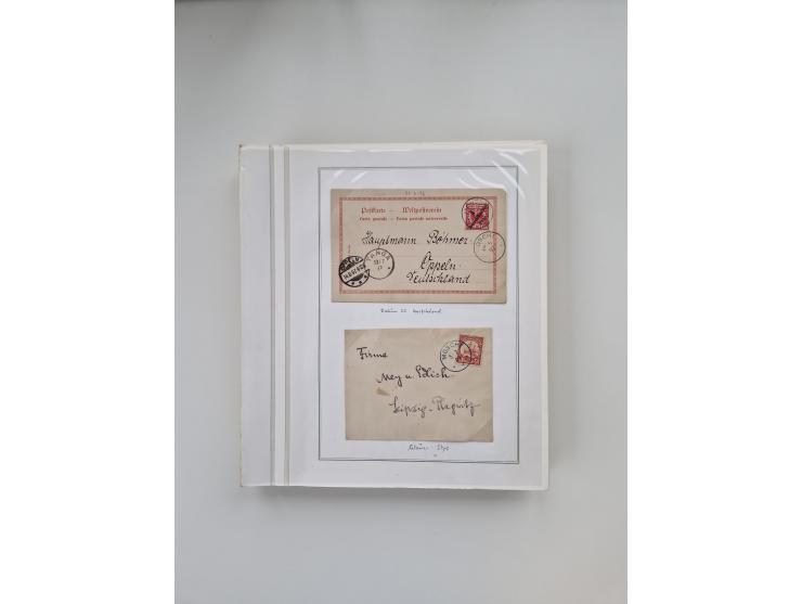 AMANI bis WUGIRI, Stempelsammlung auf Marken, Briefstücken und rund 65 Briefen und Karten, fast ausschließlich Bedarfspost, d