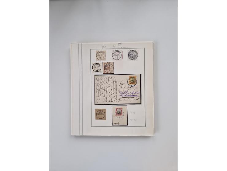 AMANI bis WUGIRI, Stempelsammlung auf Marken, Briefstücken und rund 65 Briefen und Karten, fast ausschließlich Bedarfspost, d