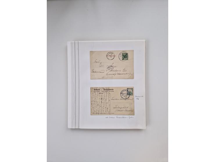 AMANI bis WUGIRI, Stempelsammlung auf Marken, Briefstücken und rund 65 Briefen und Karten, fast ausschließlich Bedarfspost, d