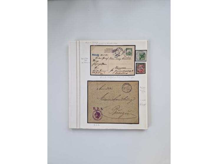 AMANI bis WUGIRI, Stempelsammlung auf Marken, Briefstücken und rund 65 Briefen und Karten, fast ausschließlich Bedarfspost, d