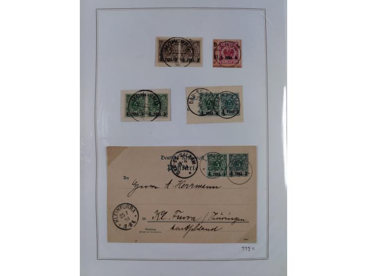 EIGENE AUSGABEN: 1893/1916, postfrische,ungebrauchte und gestempelte Sammlung mit Marken, Einheiten, Briefstücken und rund 30