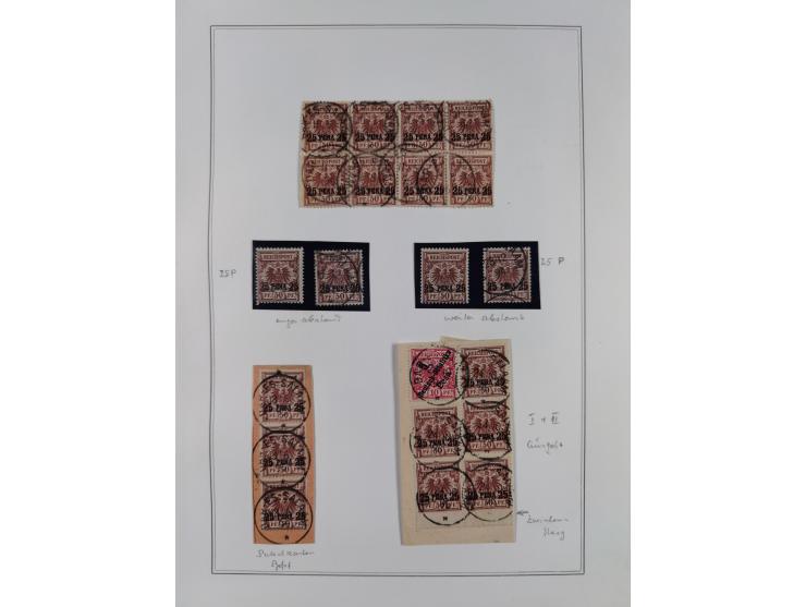 EIGENE AUSGABEN: 1893/1916, postfrische,ungebrauchte und gestempelte Sammlung mit Marken, Einheiten, Briefstücken und rund 30