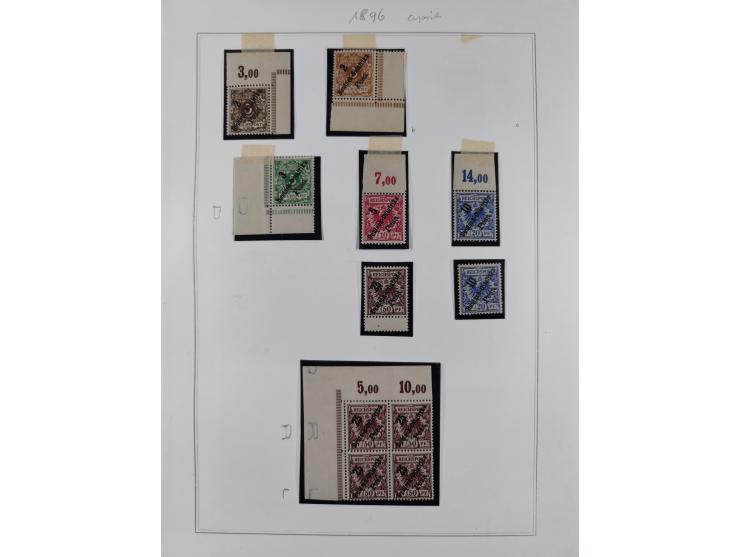 EIGENE AUSGABEN: 1893/1916, postfrische,ungebrauchte und gestempelte Sammlung mit Marken, Einheiten, Briefstücken und rund 30