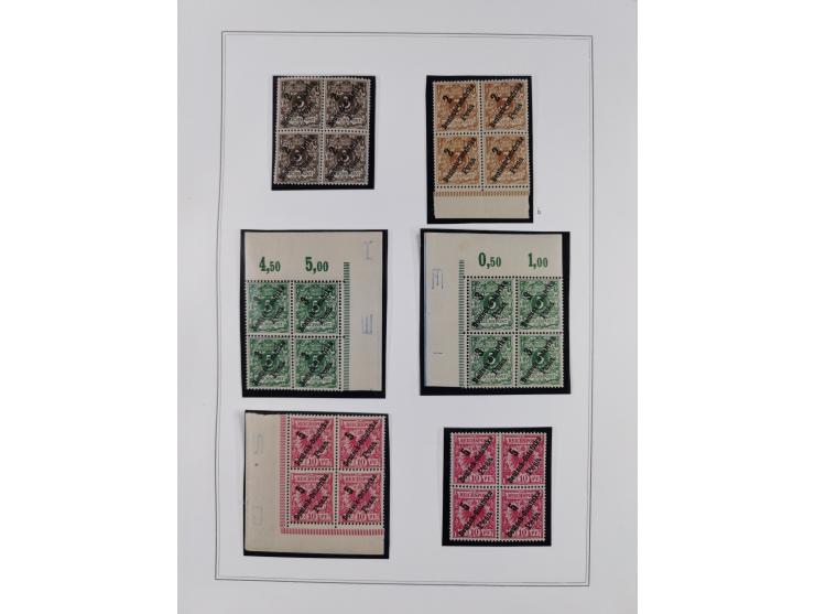 EIGENE AUSGABEN: 1893/1916, postfrische,ungebrauchte und gestempelte Sammlung mit Marken, Einheiten, Briefstücken und rund 30