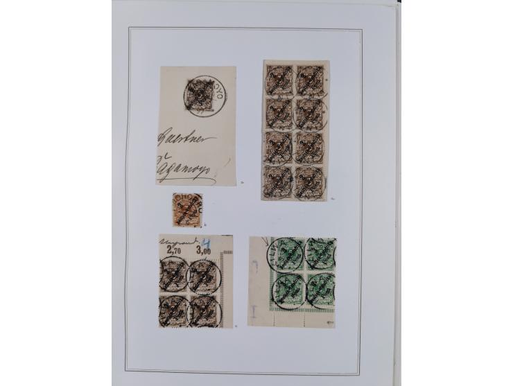 EIGENE AUSGABEN: 1893/1916, postfrische,ungebrauchte und gestempelte Sammlung mit Marken, Einheiten, Briefstücken und rund 30