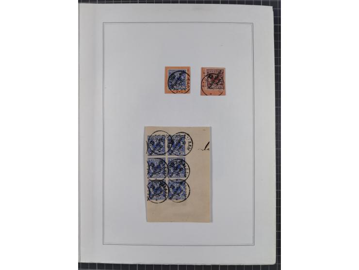 EIGENE AUSGABEN: 1893/1916, postfrische,ungebrauchte und gestempelte Sammlung mit Marken, Einheiten, Briefstücken und rund 30