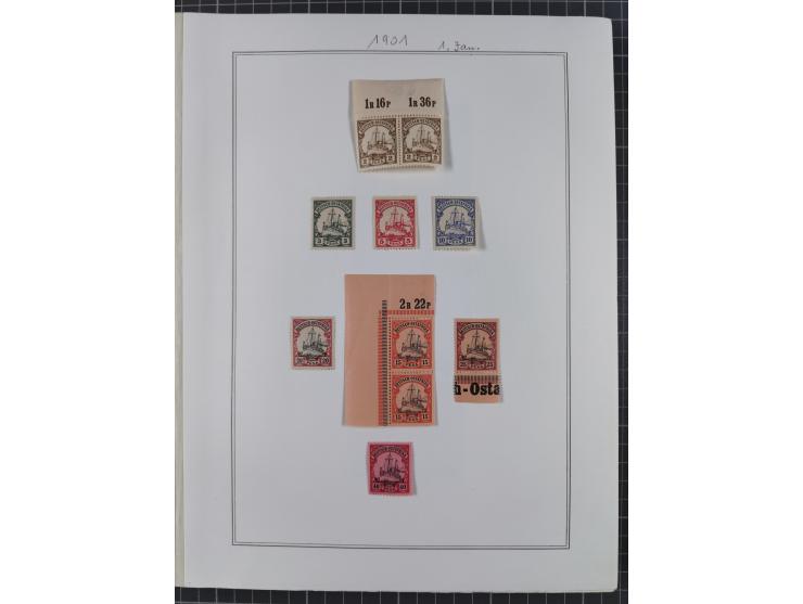 EIGENE AUSGABEN: 1893/1916, postfrische,ungebrauchte und gestempelte Sammlung mit Marken, Einheiten, Briefstücken und rund 30