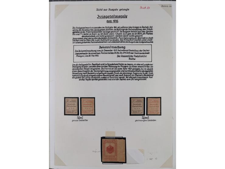 EIGENE AUSGABEN: 1893/1916, postfrische,ungebrauchte und gestempelte Sammlung mit Marken, Einheiten, Briefstücken und rund 30
